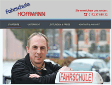 Tablet Screenshot of fahrschule-hoffmann-dl.de